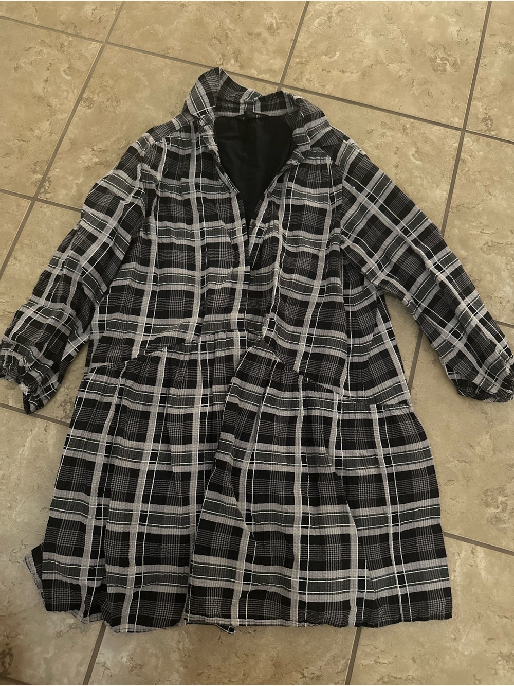 PLAID MINI DRESS - Picture 2 of 4
